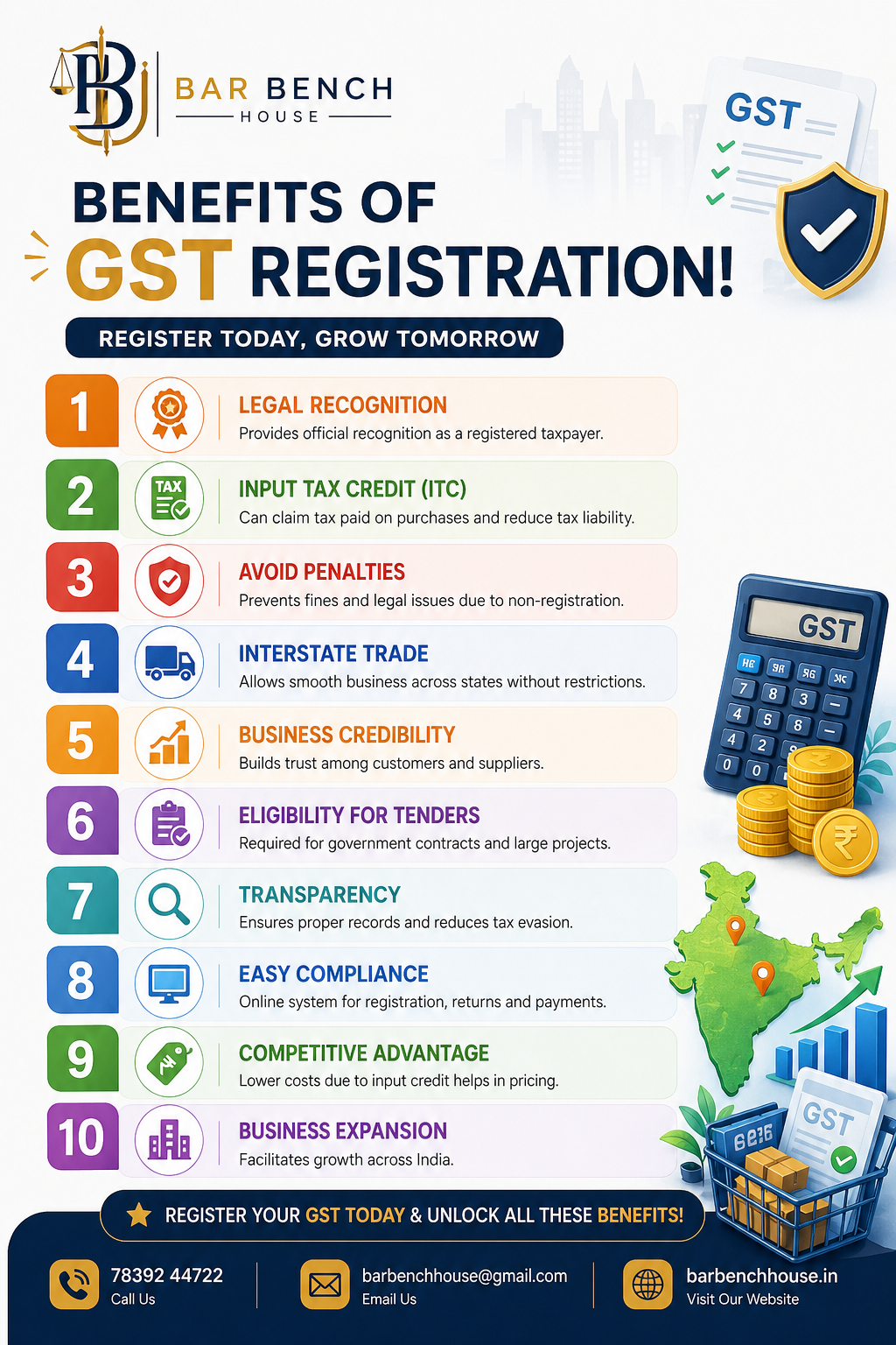 Benefits Of GST Registration